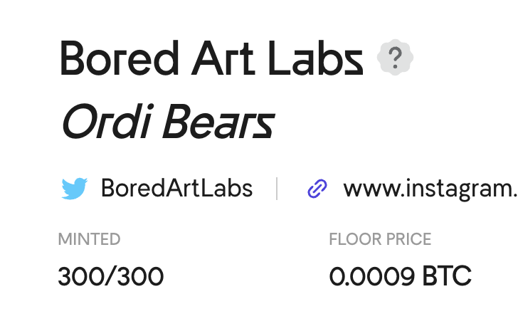 Mint out <a href="/OrdiBears/">OrdiBears.sats</a> 

#Ordinals #BitcoinNFTs