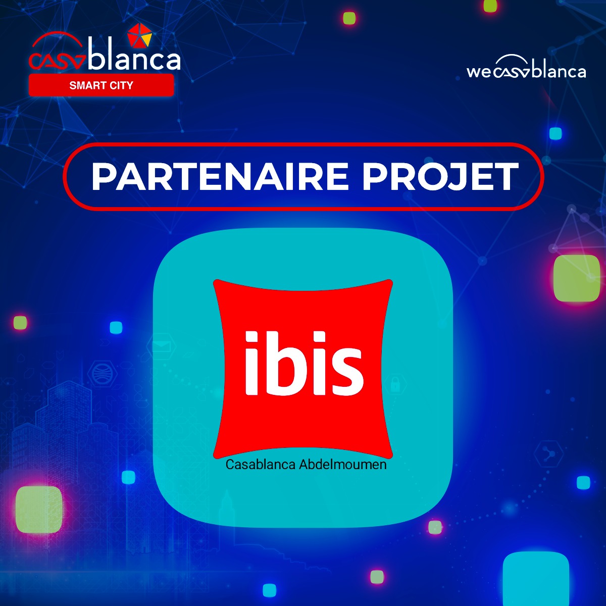 We are proud to announce IBIS Casablanca Abdelmoumen as our Project Partner for the Casablanca Smart City

Here's to many more fruitful partnerships! 🤝

REGISTRATION NOW LIVE 📢 
urlz.fr/lYVv 

CASABLANCA SMART CITY
📍Hyatt Regency Casablanca
🗓️07-08 June 2023