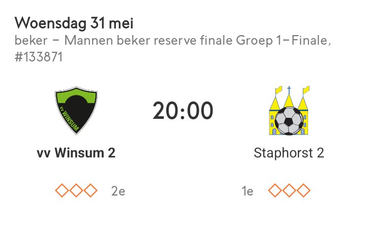 De wedstrijd van het seizoen!
In Assen bij <a href="/Achilles1894/">Achilles 1894</a> !