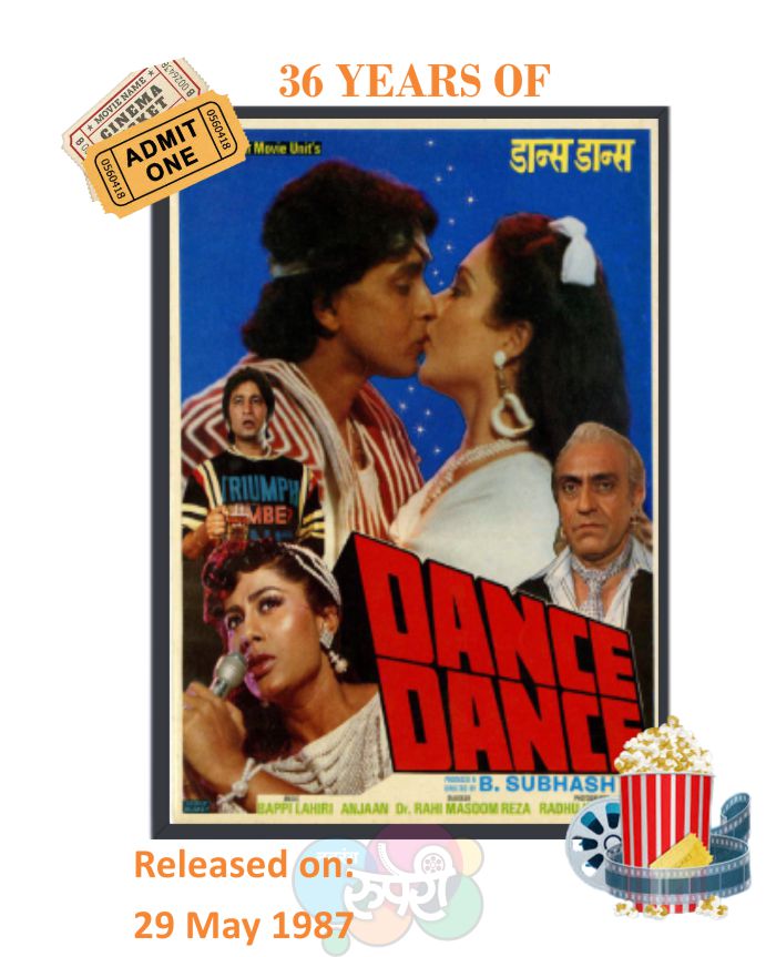 This Day That Year! #DanceDance 

#MithunChakraborty #SmitaPatil
#Mandakini #DalipTahil
#AmrishPuri #OmShivpuri
#ShaktiKapoor 

#BSubhash #BappiLahiri 
#Anjaan 

#36YearsOfDanceDance 

@mithunda_off