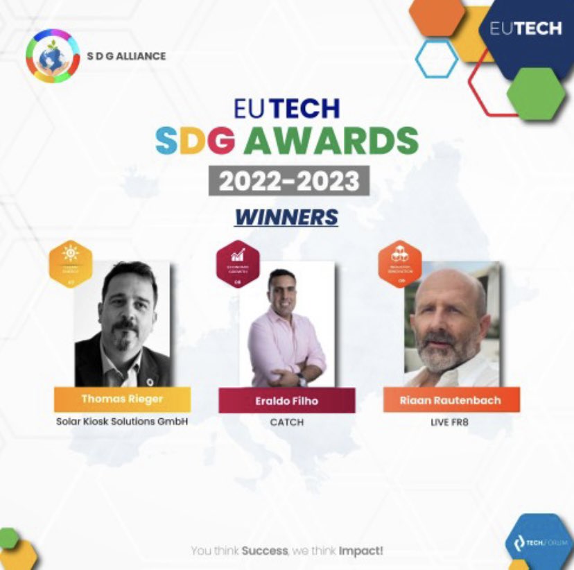 Live_Freight's tweet photo. We are proud to be the winner of the EU Tech Chamber (EUTECH) SDG 9 Award: Industry, Innovation, and Infrastructure - LIVE FR8™️.
#EUTECH #SDGAwards #sustainabledevelopmentgoals #technology #sustainability https://t.co/jptNKTNszG