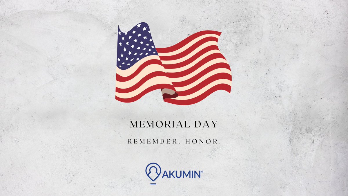 On this #MemorialDay, Akumin stands in solemn remembrance of the brave men and women who gave their lives to protect our freedom. Their sacrifice will never be forgotten. 🙏🇺🇸

Together, we salute their courage and ensure their legacy lives on. #HonorAndRemember