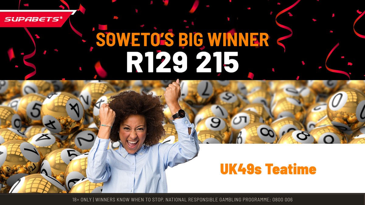 Supabets_mzansi's tweet photo. We know a winner never stops trying🥇. Congratulations to our Soweto BIG WINNER! Keep trying with us on https://t.co/dLrUZryYtn and you might be our next Supabets winner💸.

#Supawinner #Supacrew #UK49s https://t.co/YkNsfKpXtn