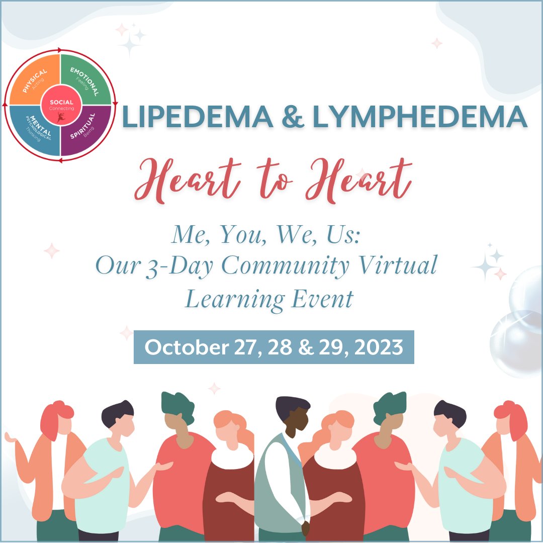A super early bird special offer for our Heart to Heart: Me, YOu, We, Us: Our 3-Day Community Virtual Learning Event 🎁

📌 Join us and grab your seat for $57 instead of $297! 👉 learn.lipedema-simplified.org/lipedema-lymph…

#lipedema #lymphedema #collaborativeevent #interactiveevent #hearttoheart