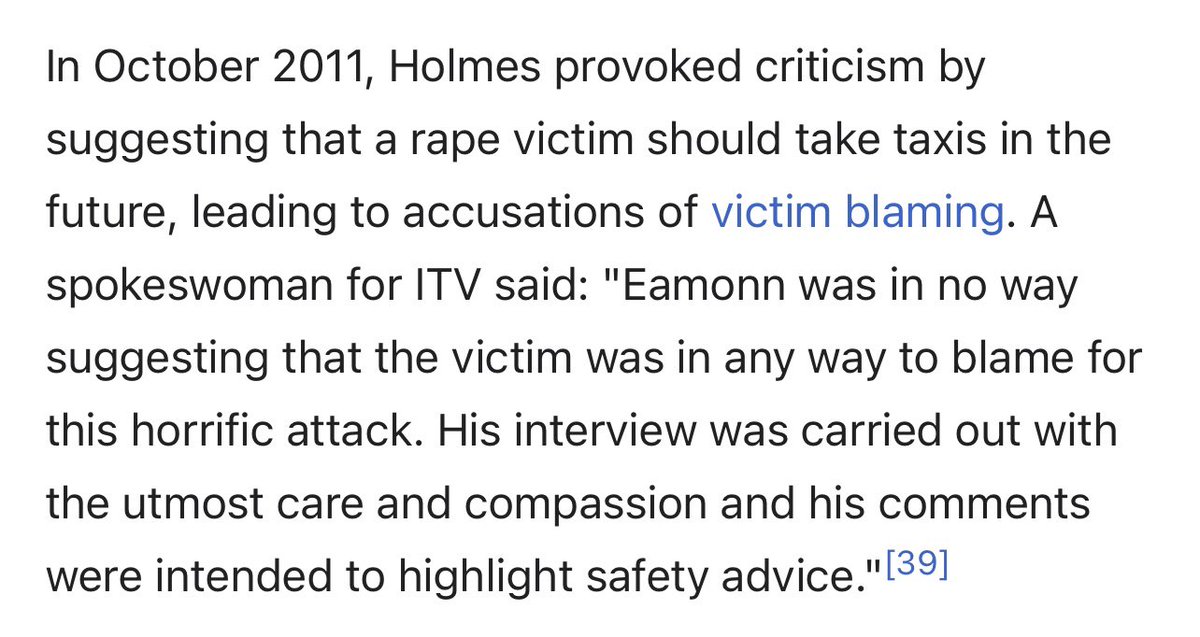 This the same Eamonn Holmes you’re all suddenly loving? It actually knocks me sick that so many people are hyping this man up all because he’s said some shit about Phil. You’re all fucking idiots I’m sorry.