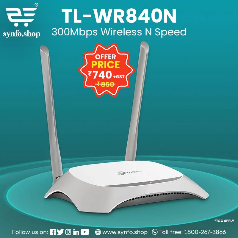 SynfoShop's tweet photo. Shop the TP-Link TL-WR850N 300Mbps Wireless N Speed Router at the best prices, exclusively on https://t.co/Og3ZuD0snS. Upgrade your network and experience unparalleled connectivity. Don't miss out, start shopping now

Visit: https://t.co/iShQLBR8ne

#synfoshop #TPLink #Router https://t.co/NhSn69j6qp