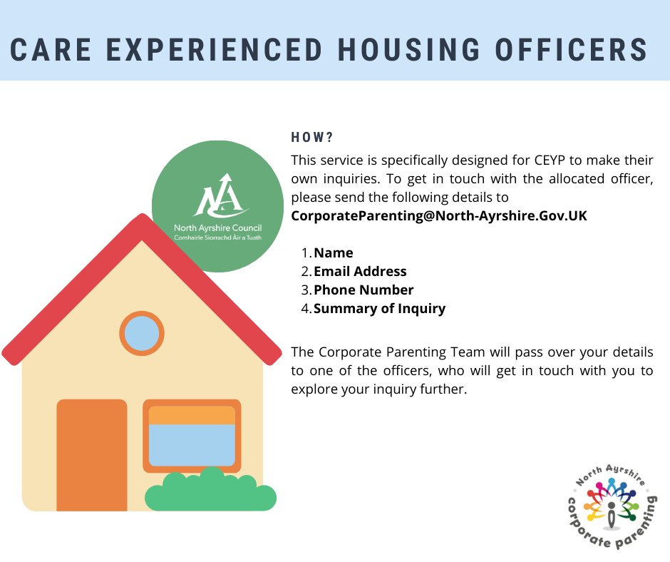 OneVoiceNA's tweet photo. We now have allocated officers for CEYP in
@NAC_Housing. Siobhan Dunlop and Ashleigh Livingstone are there to assist any care experienced young person with housing inquiries🏠  

For more info👇 https://t.co/tTld37aQ1O