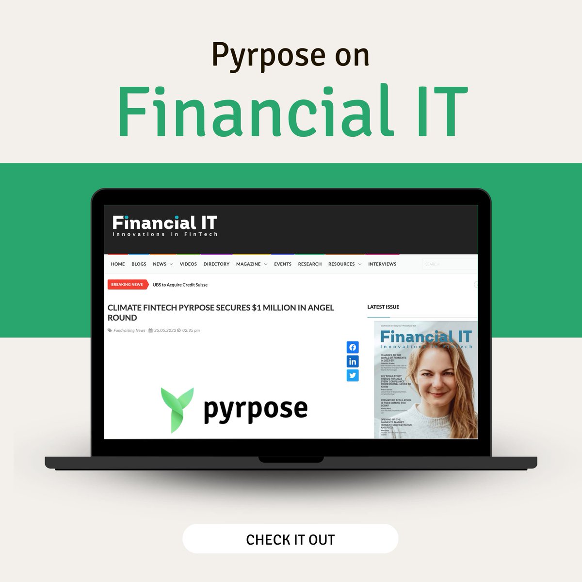 pyrpose (@pyrposedao) on Twitter photo We thank <a href="/financialit_net/">Financial IT</a> for sharing our story and goal to connect climate-conscious consumers directly with climate innovators! #climatechange#climatechangeaction We thank <a href="/financialit_net/">Financial IT</a> for sharing our story and goal to connect climate-conscious consumers directly with climate innovators! #climatechange#climatechangeaction