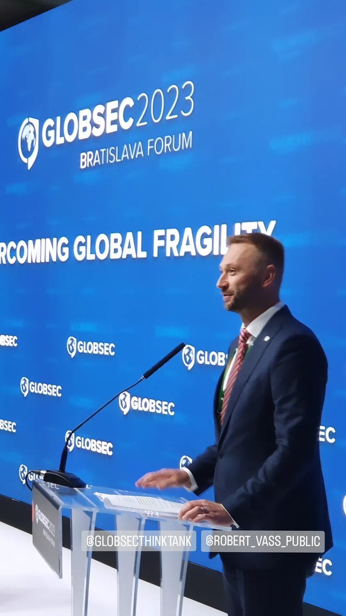 Otvorenie 18. ročníka bezpečnostnej konferencie #GLOBSEC #Bratislava #Slovakia - príhovor prezidentky Slovenskej republiky @ZuzanaCaputova a prezidenta  #GLOBSEC2023 @RobertVassGLB 👍🇸🇰