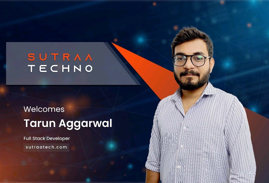 SutraaTechno's tweet photo. Introducing Tarun Aggarwal, our skilled Full Stack Developer at #sutraatechno
With over 1 year of experience, Tarun excels in JavaScript frameworks/libraries (React, Angular) and databases (MySQL, PostgreSQL, MongoDB). (1/2) https://t.co/hu36nIA3aM