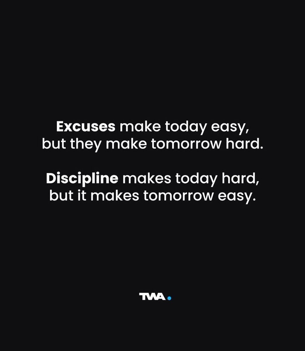 abpt91's tweet photo. Monday Motivation!

Love this quote! Are you making excuses or are you being disciplined?

#MondayMotivation https://t.co/jBjhJMhrcK