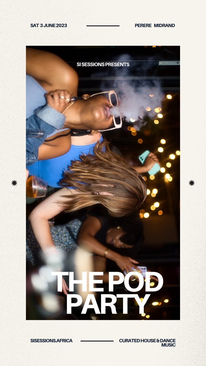 SI_JONESZA's tweet photo. We’ve collaborated with Perere Midrand to give you the June Pod Party edition. @Si_Sessions #ThePodParty 🥰 https://t.co/rT3AgdmCM2