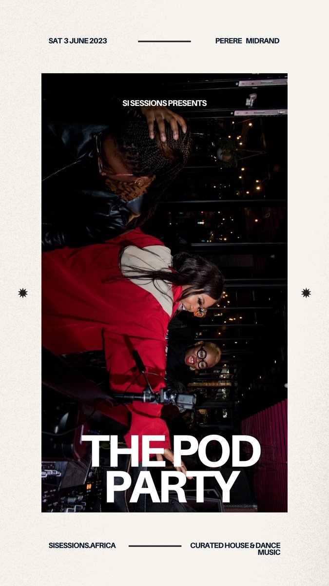 SI_JONESZA's tweet photo. We’ve collaborated with Perere Midrand to give you the June Pod Party edition. @Si_Sessions #ThePodParty 🥰 https://t.co/rT3AgdmCM2