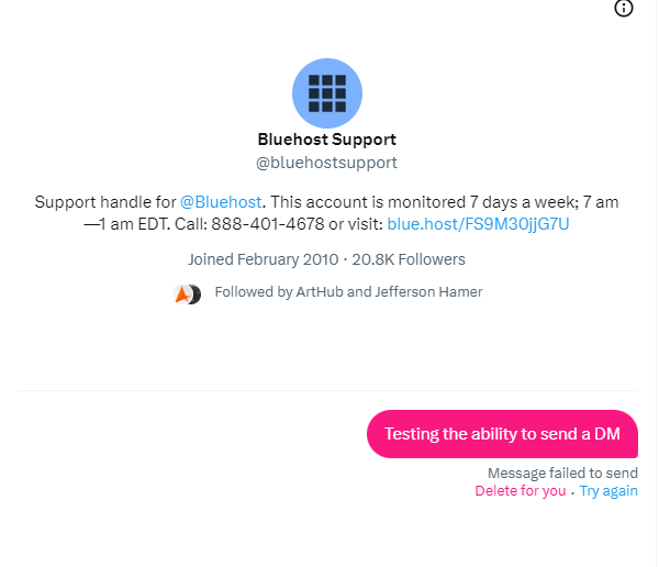 helenmcnulty's tweet photo. @bluehostsupport https://t.co/xFHuNurhTk