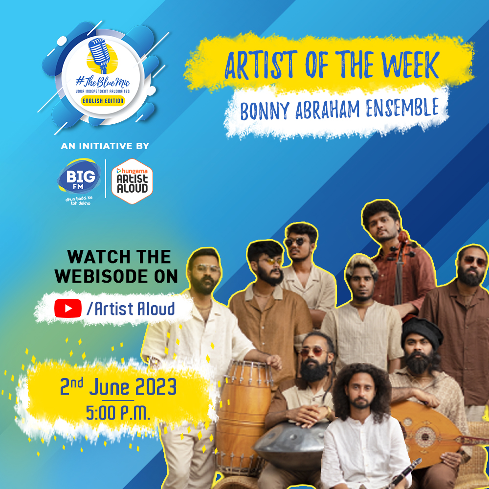 #BonnyAbraham is an independent music producer and composer from Kerala. He plays the oud saz, pipa and guitar. 

Catch him live on 2nd June at 5 p.m. on @ArtistAloud's YouTube Channel.

#thebluemic in association with @bigfmindia and @Hungama_com 
.
#artistaloud #artistoftheweek