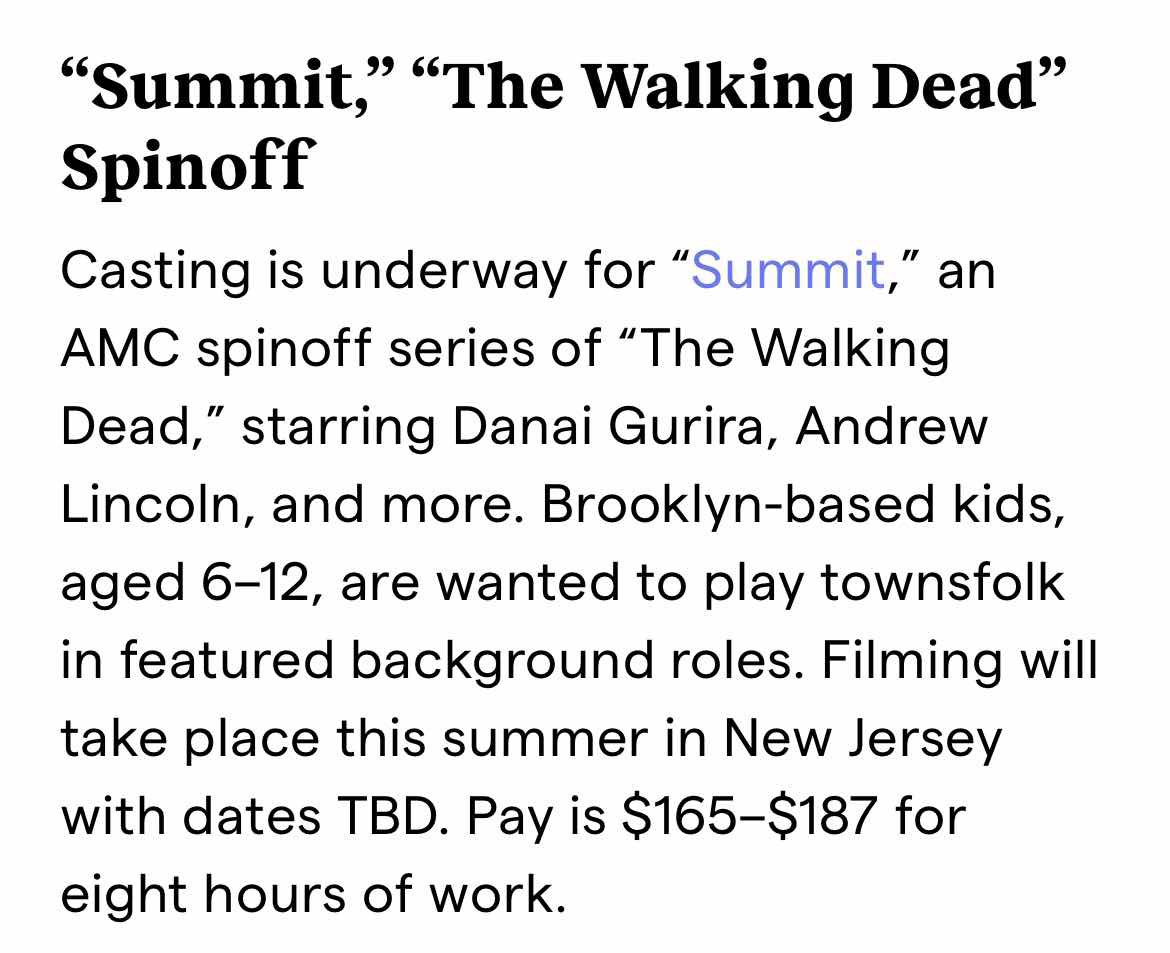 Reshoots or…? #TWD #TWDspoilers #Summit