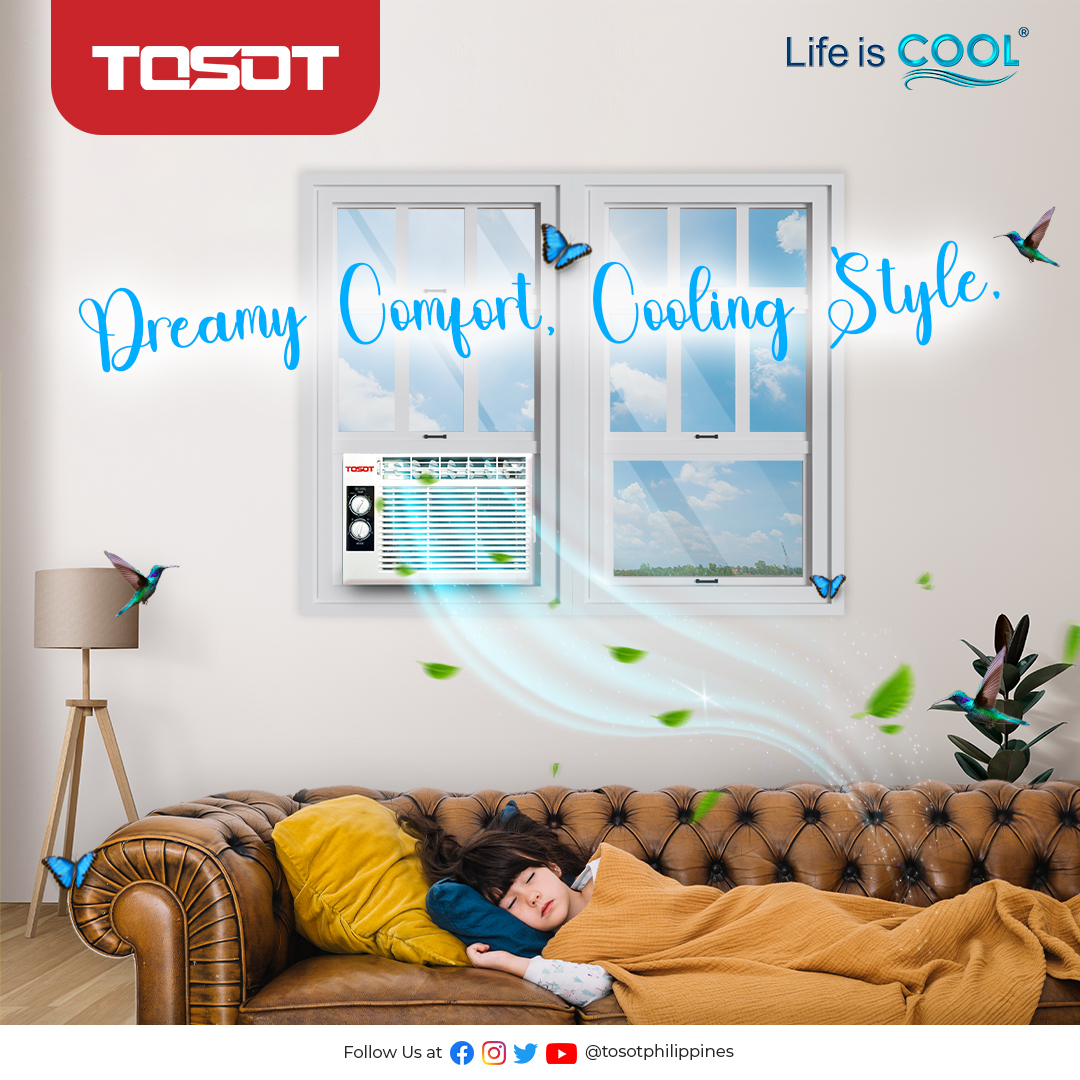 tosot_ph's tweet photo. 🌬️✨ Indulge in Dreamy Comfort and Embrace Cooling Style! 😌💨 Discover a whole new level of relaxation with TOSOT's incredible Aerocool window type Airconditioner. https://t.co/woY7vXybeM