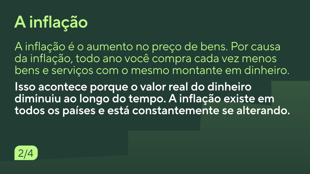 MOVO_trade's tweet image. O que acontece quando você só guarda dinheiro e não #investe?
A resposta é: Ele perde valor. 😳 
O dinheiro tem um inimigo oculto - a #inflação 🔴 Investir é uma forma de proteger o seu patrimônio  e aumentar os seus lucros. 

🚀Já conhece a Movo? movo.trade/pt