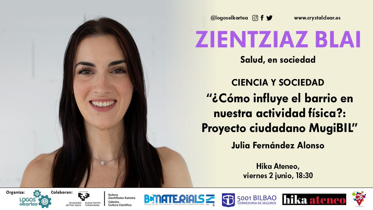 Allí estará nuestra compañera <a href="/Julefernandez2/">Julia Fernández PhD</a> representando al equipo <a href="/EnfermeriaEHU/">GrupoEnfermeriaEHU</a> 
El evento pretende acercar la cultura científica a barrios de Bilbao con mayor vulnerabilidad y dificultad de acceso al conocimiento

Proyecto realizado gracias a <a href="/upvehu/">UPV/EHU</a> y <a href="/FECYT_Ciencia/">FECYT</a>