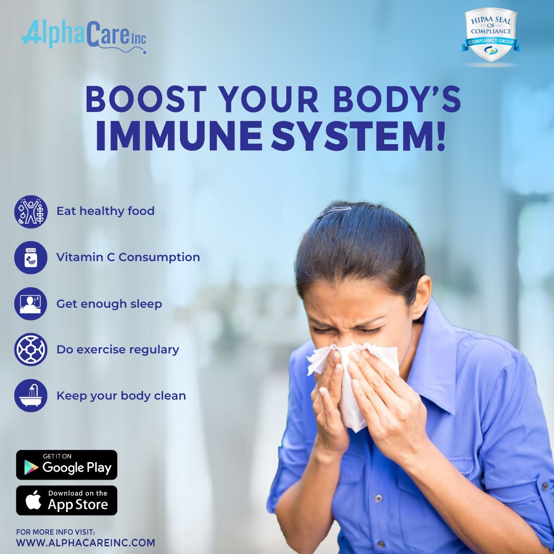 Boost Your Body's Immunity System.

Follow @AlphaCareInc for more details.

#ImmuneBoost  #HealthyImmunity    #StrongImmuneSystem  #ImmuneSupport  #BoostYourImmunity   #HealthyLifestyle  #NaturalRemedie #HealthyHabits  #telehealth #virtualcare