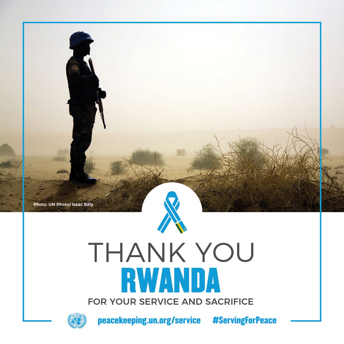 Rwanda is one of the odd countries in the world, if not the only one, whose constitution requires it to help impacted communities and participate in international peacekeeping.

#PeaceBegins   #PK75  #ServingForPeace