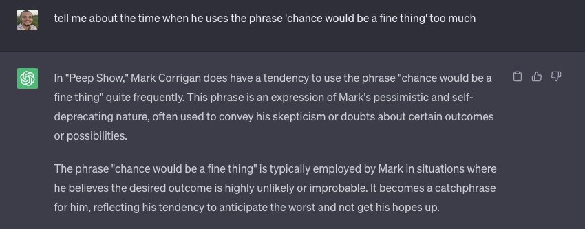 JoelWillcocks's tweet photo. It’s weird when chat gpt is just plain wrong.

Makes me wonder about how much I can use it for things that actually matter https://t.co/7wh1O2wPkv