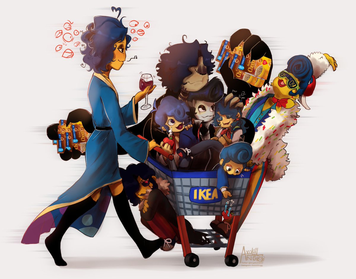 AxolotlAng's tweet photo. Wine father and his children on thier way to shopping🛒
#welcomehomeAU #WelcomeHome #FacelessWallyAU #WallyDarling https://t.co/w1Qpc410Ra