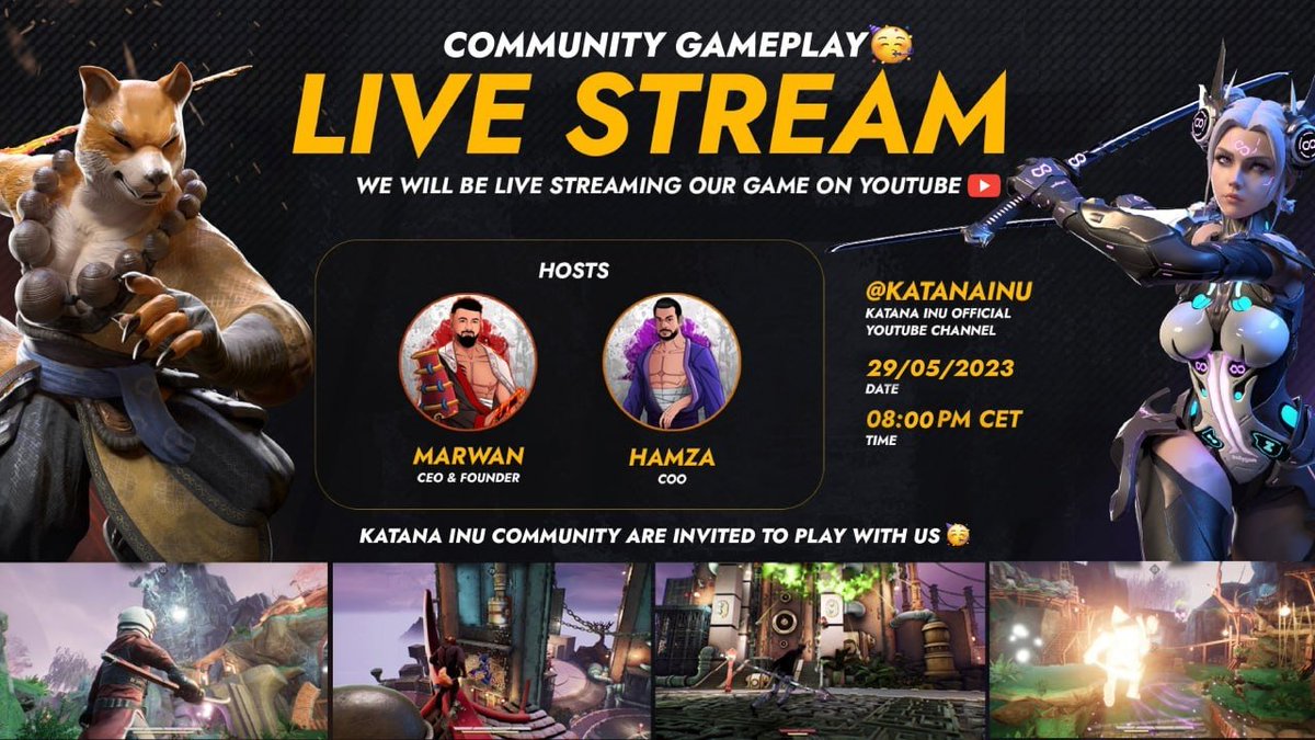 TOPLULUK OYUN GECESİ!
📅Bugün saat 20:00'de CET

🎮Aileye katılın ve ekip üyelerimizle birlikte tüm dünyayla çevrimiçi olarak yayınlanacak aksiyon dolu bir gecede yeteneklerinizi gösterin!
👉play.katanainu.com

👉discord.gg/KatanaInu
Akış: youtube.com/c/katanainu