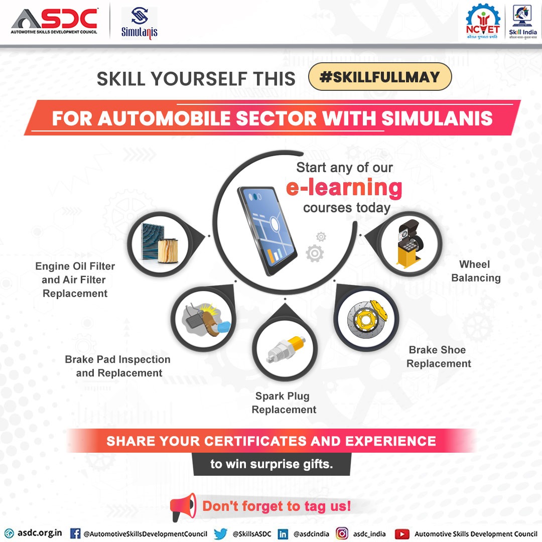 Rev up your skills this #SkillfullMay with Simulanis' cutting-edge AR/VR e-learning courses in the automotive industry.

Immerse yourself in a virtual world to gain hands-on experience.

Enroll now - bitly.ws/xwkW

#SkillfullMay #skillindia #AutomotiveIndustry #campaign