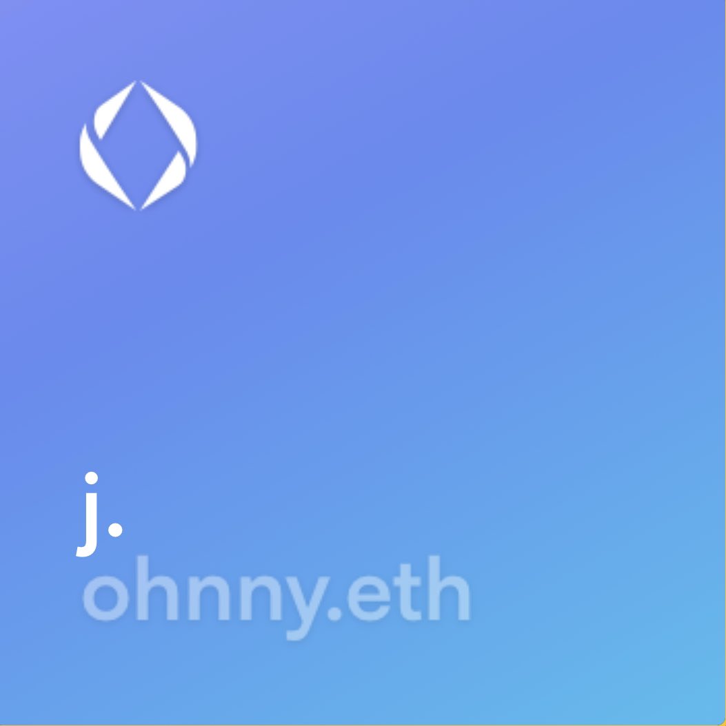 J.ohnny.eth  1Eth

ens.vision/name/j.ohnny 

#ensdomains #ensdomain #ENS