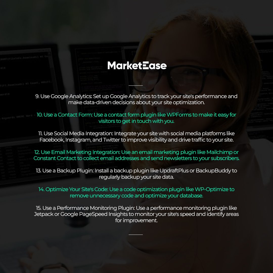 Market_ease's tweet image. Unleash your WordPress website&apos;s potential with MarketEase! 🚀 
We optimize for peak performance, user experience, and search visibility. Say goodbye to coding hassles and hello to next-level speed. Let&apos;s elevate your WordPress site!

#MarketEase #WordPressOptimization #WebDesign