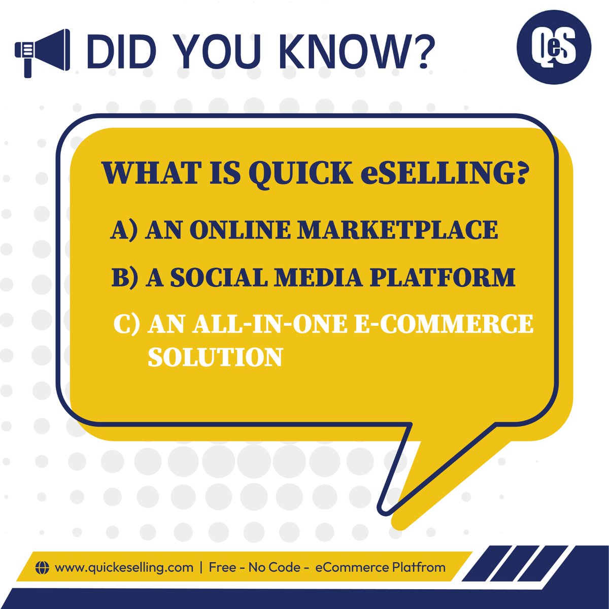🛍️💻🌐 Are you looking for an easy and effective way to sell your products online? Look no further than Quick eSelling! 🤩

#QuickESelling #OnlineMarketplace #EcommerceSolution #SocialMediaPlatform #SellOnline #BusinessGrowth #EasySelling #AllInOne #CommunityBuilding