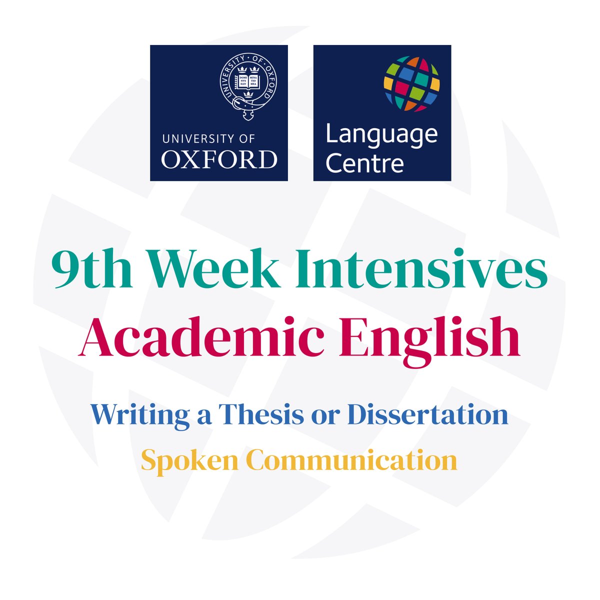 International students: Take your written & spoken communication skills to the next level with an intensive course in Academic English @OxUniLangCentre. In-person and online options allow you to choose the course that works best for you. Enrol by 15 June lang.ox.ac.uk