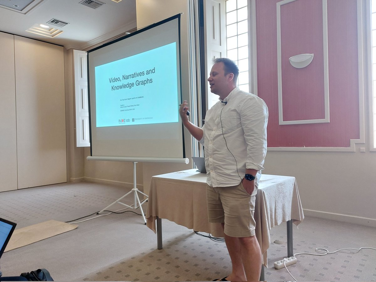 gottsim's tweet image. The SEMMES workshop is starting with they keynote of @pgroth! #ESWC2023