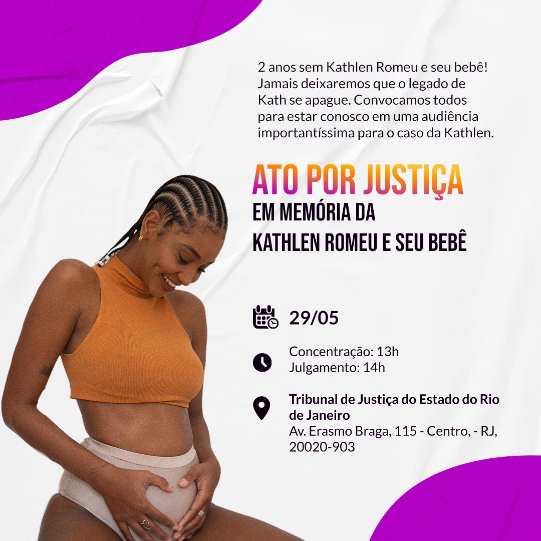 jonasdiandrade's tweet image. JUSTIÇA POR KATHLEN ROMEU E SEU BEBÊ 

Hoje (29), às 14h, será a audiência principal do julgamento do assassinato de Kathlen Romeu e seu bebê. Às vésperas de completar dois anos, a justiça irá decidir se o caso vai a júri popular.