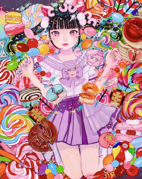 「macaron skirt」 illustration images(Latest)