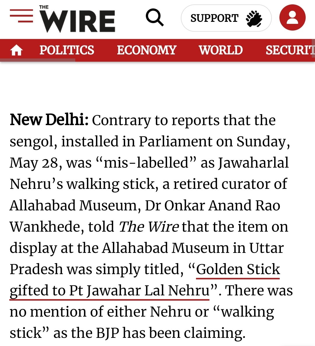 #SengolHistory
🤦‍♂️ and it looks like the original one is still in Allahabad Museum.