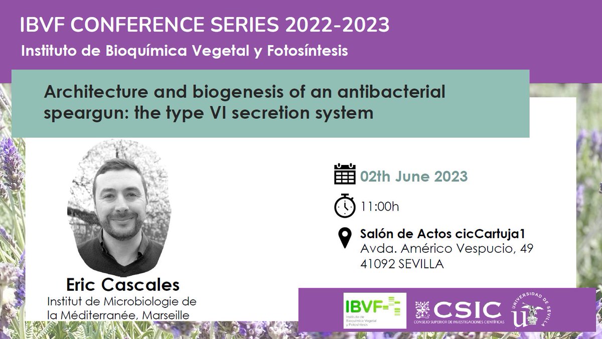 This week Dr Eric Cascales will visit us to deliver his conference on type VI secretion system, don't miss it!!