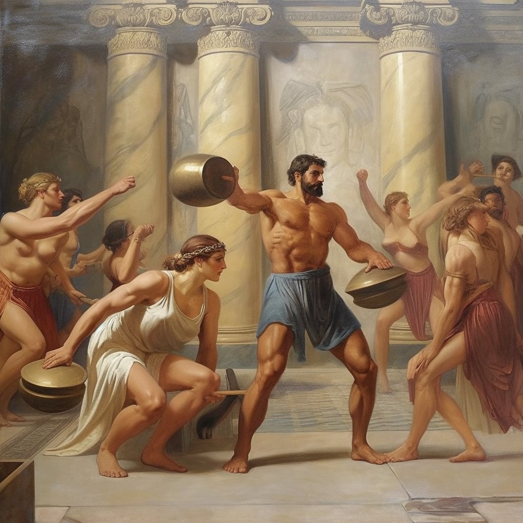 History____Geek's tweet image. Did you know that the ancient Greeks used to exercise in the nude? 🏋️‍♂️👀 #AncientGreece #FitnessGoals

Fun fact: The ancient Greeks believed that the human body was a work of art and that physical fitness was essential for a healthy mind and body. 💪🧠