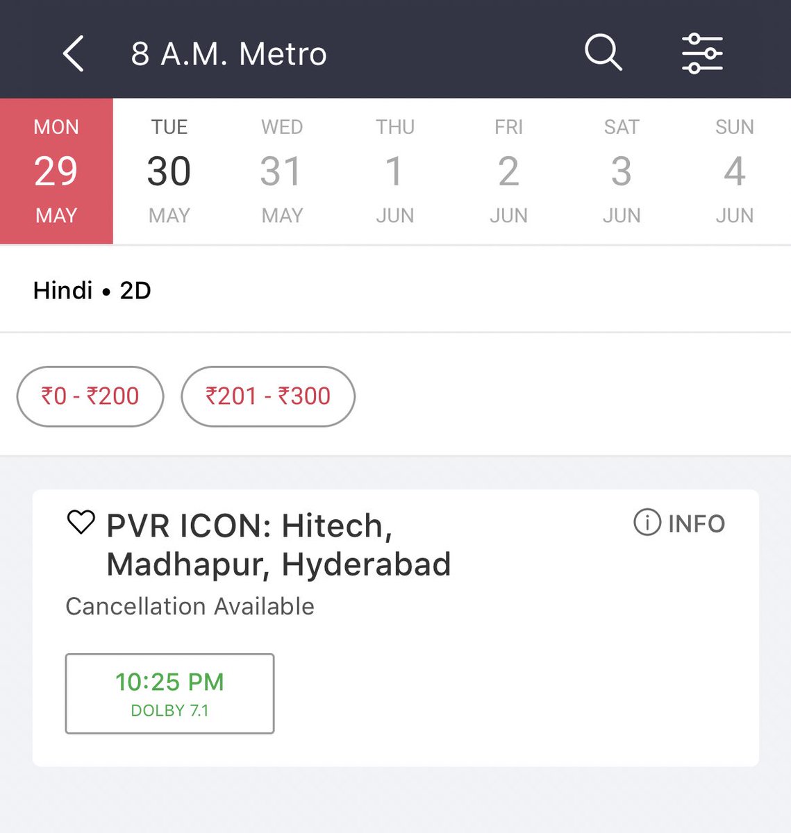 There’s one more show added in PVR Icon Madhapur, Hyderabad . Please join us and enjoy our movie. Me and director Raj sir will be there, would love to meet you all 🙌🏼
Ps: subtitles are there!
#8AMMetro @MalleshamMovie @gulshandevaiah @SaiyamiKher