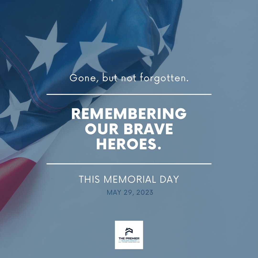 You are gone but we haven’t forgotten you. We salute you for what you did for our country. 🇺🇸
thepremierbuildergroup.com
#MemorialDay2023 #bravesoldiers #salutetoHeroes   #nashvilletn