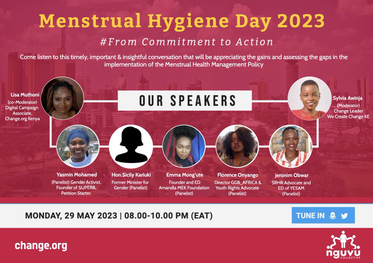 📢Join <a href="/sylviawinja/">sylvia samantha</a> our Change Leader from We Create Change at 8pm, as we delve into an important discussion on the gains and gaps in implementing the Menstrual Health Management Policy for Kenya. Don't miss out on this enlightening conversation! x.com/i/spaces/1kvKp…