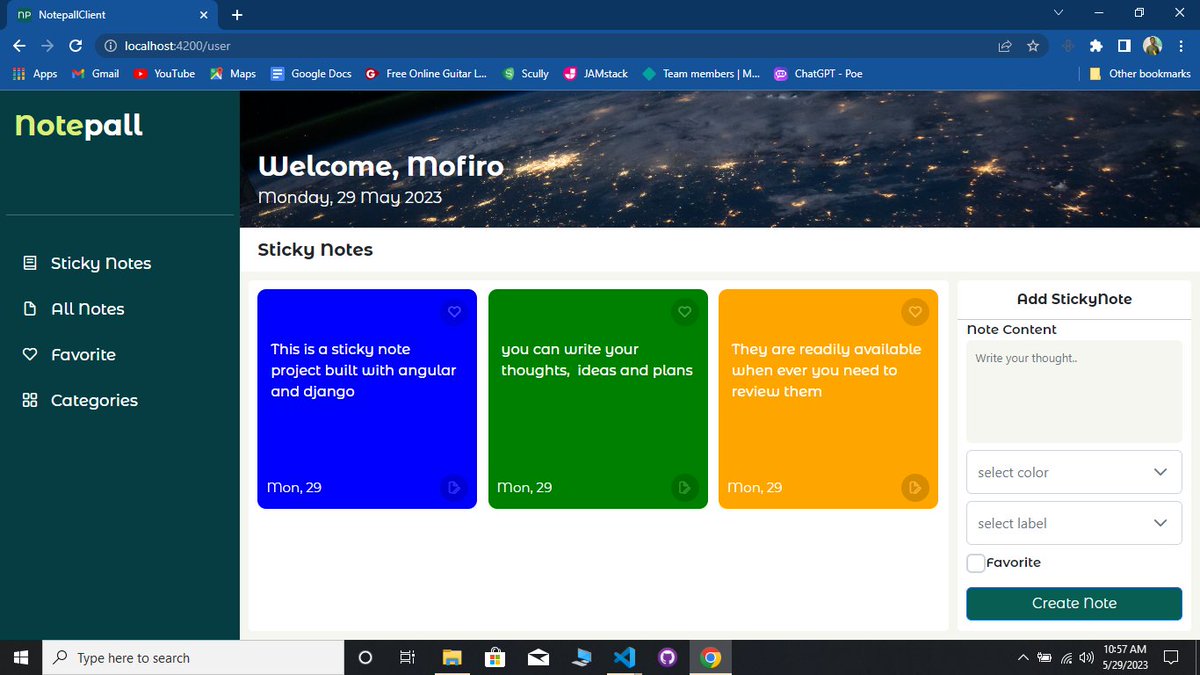 mofirojean's tweet image. Day 93 of #100DaysOfCode 
After adjusting the issue I faced with the backend, I had some help from @DenzelNchang  to work on the frontend using #Angular. You can see the results belw
#angulardeveloper #uiux 
#100daysofcoding  #webdeveloper 
#100daysofcodechallenge #Frontend