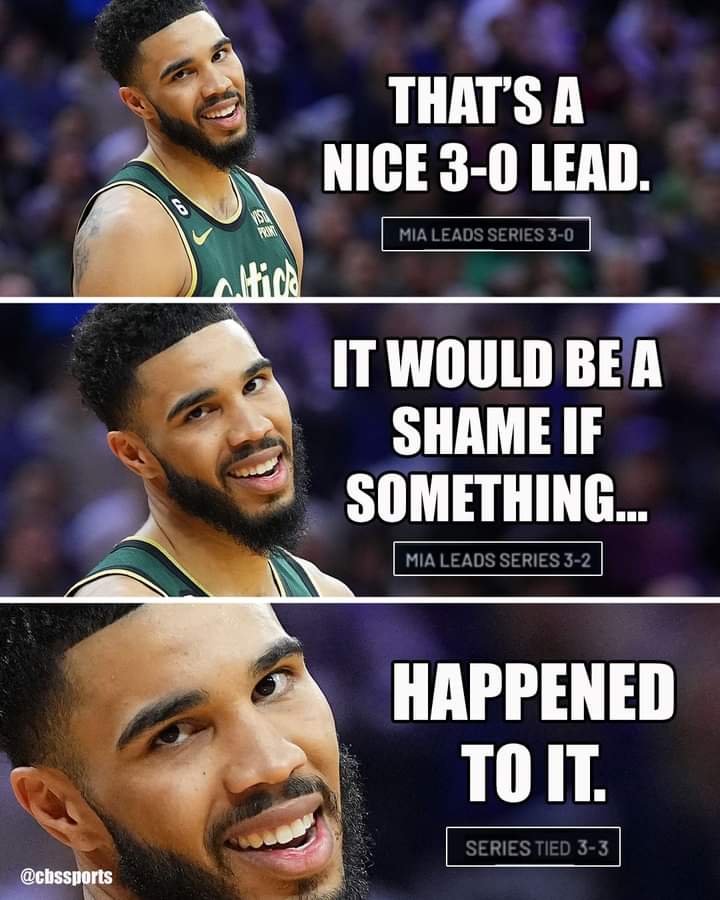 @danteadams01    what they are doing, after I questioned their grit after they went down 0-3, the Celtics brought it back.   I have so much more respectnow