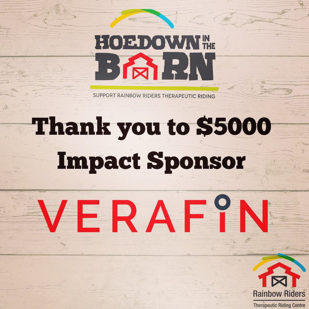 Sending a big “Howdy, Partner!” 🤠to our awesome friends at  @veracarescharity for their Sponsorship of Hoedown in the Barn 2023! 🌈🐴🙏🏻🎉 #hoedowninthebarn #rainbowridersnl #verafin #thankyousponsors #community #therapeuticriding #equineassistedtherapy