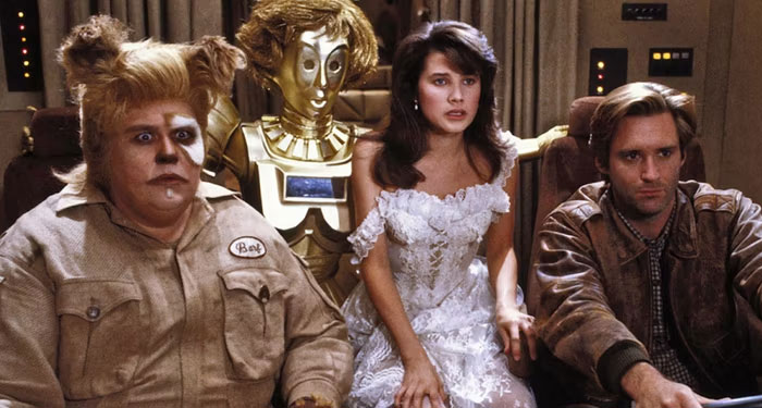 George Lucas not only gave his blessing to make Spaceballs, he also handed the movie over to his effects company, Industrial Light and Magic, to provide the space effects and postproduction.