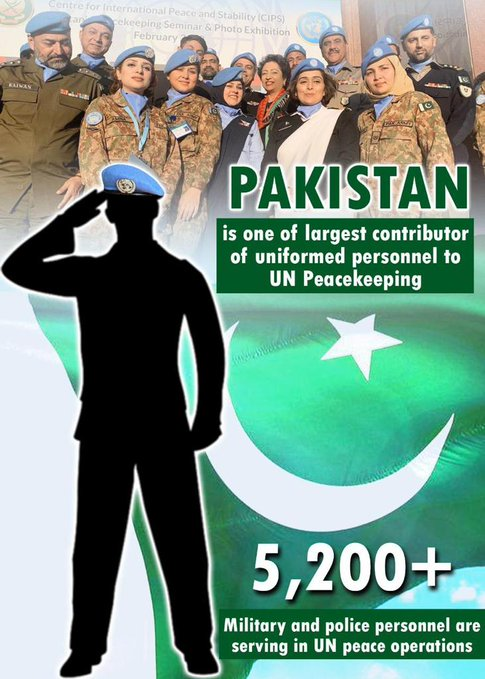 5,200+ military and police personnel are serving in UN peace operations. #ServingForPeace #PKDay #FaujAwamPakistan
📷