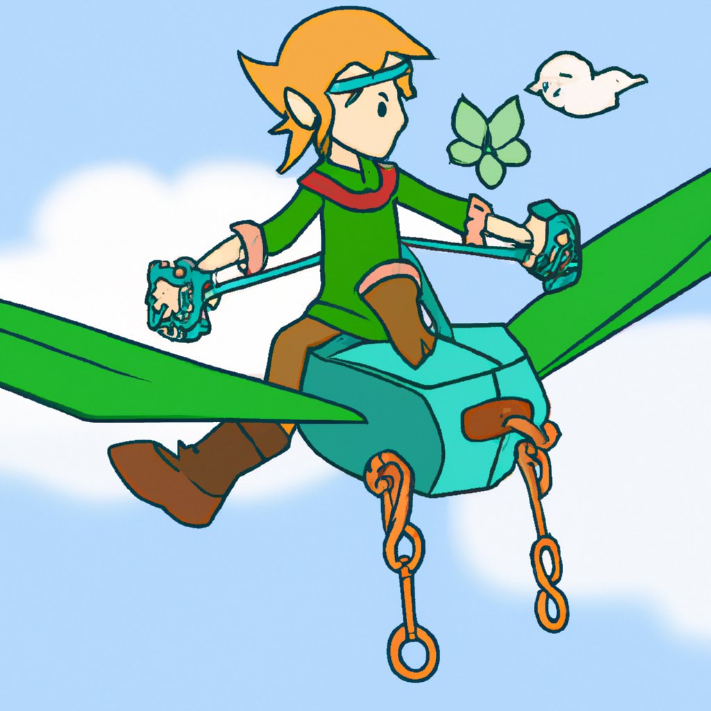 jsonusamazin's tweet photo. Hi @json_42! I have generated an image based on your content:  link builds a ridiculous flying contraption to thwart his enemies https://t.co/fi1C6oO1ST