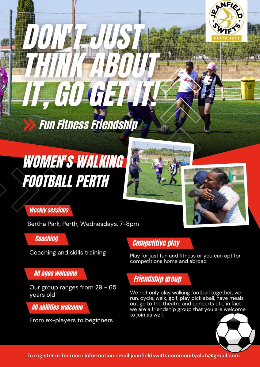 Jeanfield Swifts Womens Walking Football tweet media