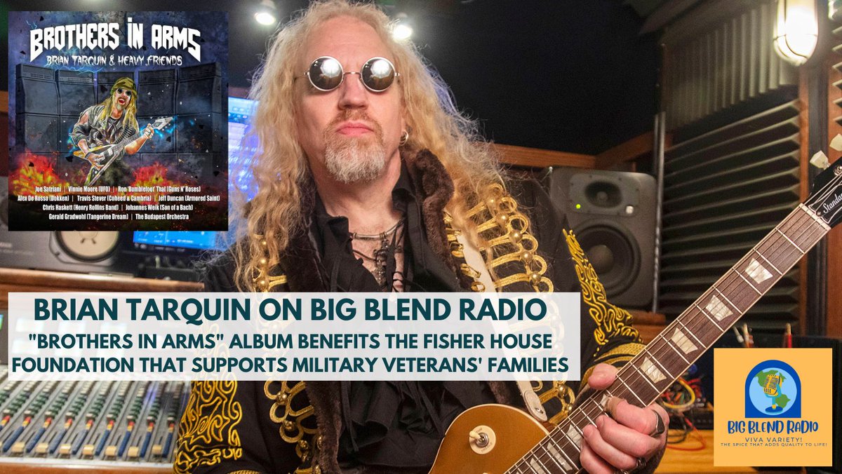 Part 1 of our special #MemorialDay programming on #BigBlendRadio features multi-Emmy winning guitarist Brian Tarquin w/ his album 'Brothers in Arms' that helps support Fisher House Foundation: Watch: youtu.be/hjWSTEkeKe8 #hardrock #militarysupport